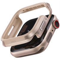 Carcasă metalică UNIQ Valencia pentru Apple Watch 42mm (Seriile 10 / 11) - roz-auriu