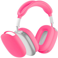 Husă din silicon 4 în 1 pentru AirPods Max 1 / 2 - roz, luminează în întuneric