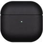 Husă de protecție din piele pentru AirPods 4 / 5 - negru
