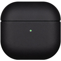 Husă de protecție din piele pentru AirPods 4 / 5 - negru