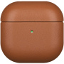 Husă de protecție din piele pentru AirPods 4 / 5 - maro