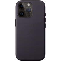 Husă de protecție cu suprafață textilă și MagSafe pentru iPhone 14 Pro - violet închis
