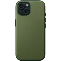 Husă de protecție cu suprafață textilă și MagSafe pentru iPhone 15 - verde