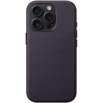 Husă de protecție cu suprafață textilă și MagSafe pentru iPhone 15 Pro - violet închis