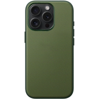 Husă de protecție cu suprafață textilă și MagSafe pentru iPhone 15 Pro Max - verde