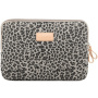 Geantă cu imprimeu leopard pentru iPad de până la 13" / MacBook de până la 14" - maro