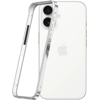 Ramă de protecție pentru iPhone 16 - argintiu