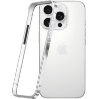 Ramă de protecție pentru iPhone 16 Pro Max - argintiu