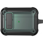 Husă super rezistentă cu carabină pentru AirPods Pro - negru-verde