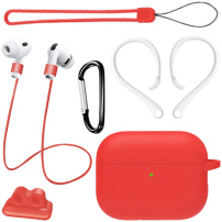 Set practic 6-în-1 pentru AirPods Pro 3 - roșu