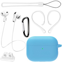 Set practic 6 în 1 pentru AirPods Pro 3 - albastru