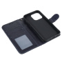 Husă tip carte cu model de dantelă pentru iPhone 15 Pro Max - albastru închis