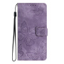 Husă tip carte cu model de fluturi pentru iPhone 17 - violet