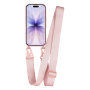 Husă mată cu curea reglabilă pentru iPhone 17 - roz prăfuit