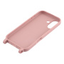 Husă mată cu curea reglabilă pentru iPhone 17 - roz prăfuit