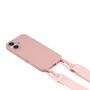 Husă mată cu curea reglabilă pentru iPhone 17 - roz prăfuit