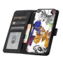Husă tip carte cu model cu fluturi pentru iPhone 14 - gri închis