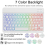 Set tastatură wireless iluminată și mouse wireless iluminat - alb