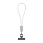 DUX DUCIS 2în1 cablu de date și încărcare din silicon și curelușă - USB-C la USB-C - 30 cm - alb