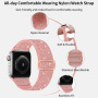 Curea din nailon sclipitoare cu cataramă glisantă pentru Apple Watch 42mm / 41mm / 40mm / 38mm - argintiu