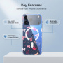 Husă transparentă cu sclipici, model cu fundițe și MagSafe pentru iPhone 17 - roz