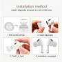 XDcase dopuri de rezervă din silicon cu bețișor de curățare pentru AirPods Pro 3 - XS/S/M/L - transparente