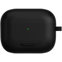 Husă cu suport rabatabil și carabină pentru AirPods Pro 3 - negru