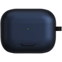 Husă cu suport pliabil și carabină pentru AirPods Pro 3 - albastru închis