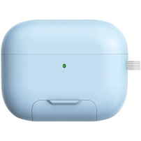 Husă cu suport rabatabil și carabină pentru AirPods Pro 3 - albastru