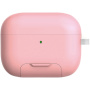 Husă cu suport pliabil și carabină pentru AirPods Pro 3 - roz