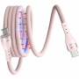 ENKAY cablu magnetic împletit de date și încărcare - USB-C la USB-C - 1 m - roz