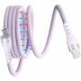 ENKAY cablu magnetic împletit de date și încărcare - USB-C la USB-C - 1 m - violet