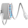 ENKAY cablu magnetic împletit de încărcare și date - USB-C la USB-C - 2 m - alb