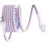 ENKAY cablu magnetic împletit de încărcare și date - USB-C la USB-C - 2 m - mov