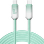 ENKAY Ice Clear cablu de date și încărcare împletit - USB-C la USB-C - 2 m - mentă