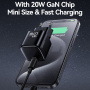 USAMS CC260 GaN mini adaptor de încărcare rapidă cu port USB-C - 20W - alb