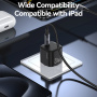USAMS CC260 GaN mini adaptor de încărcare rapidă cu port USB-C - 20W - alb