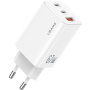 Adaptor de încărcare rapidă USAMS CC265 GaN cu porturi 2x USB-C / USB-A - 67W - alb