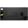 S1300 pad de birou cu două fețe pentru tastatură și mouse cu încărcare wireless pentru iPhone / AirPods - negru