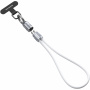 DUX DUCIS 2în1 cablu de date și încărcare din silicon și curelușă - USB-C la USB-C - 30 cm - alb