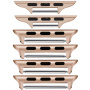 Set de catarame metalice de rezervă cu 3 lățimi pentru Apple Watch Ultra 49mm / 46mm / 45mm / 44mm / 42mm - 3 buc - roz-auriu