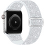 Curea din nailon sclipitoare cu cataramă glisantă pentru Apple Watch 42mm / 41mm / 40mm / 38mm - argintiu