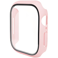 ENKAY carcasă mată cu sticlă securizată pentru Apple Watch 46mm - roz