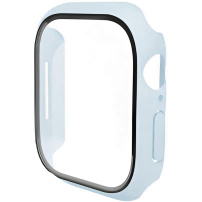 ENKAY carcasă mată cu sticlă securizată pentru Apple Watch 46mm - albastru