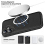 Husă de protecție din piele PU cu MagSafe pentru iPhone 17 - negru