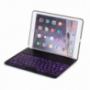 Carcasă WITSPAD din aluminiu, cu tastatură Bluetooth luminată, pentru iPad 9,7" (2017/2018) / Pro 9,7" / Air 1 / 2 - neagră