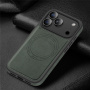 Husă de protecție din piele PU cu MagSafe pentru iPhone 17 Pro - gri închis