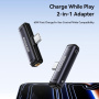 ESSAGER 2în1 reducție audio și de încărcare - 3,5 mm jack / USB-C la USB-C - gri