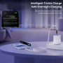 ESSAGER cablu împletit de încărcare și date cu iluminare - USB-C la USB-C - 2 m - roz