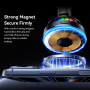 ESSAGER ES-T13 suport magnetic auto pentru grila de ventilație cu încărcare wireless pentru iPhone - negru